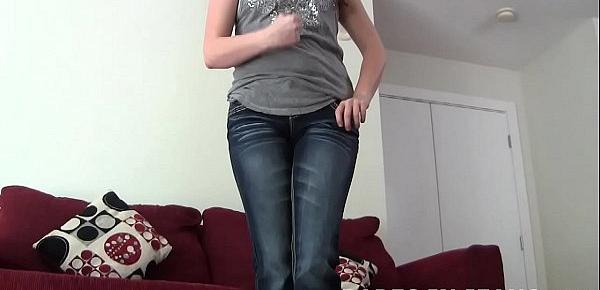  Jerk your cock to my ass in skin tight jeans JOI